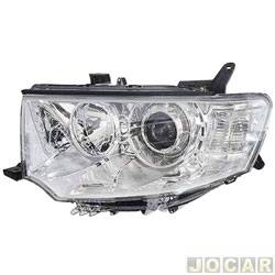 Farol principal - TYC - Pajero Sport 2000 at 2004  - eltrico - mascara cinza  - lado do passageiro - cada (unidade) - 18548
