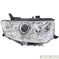 Farol principal - TYC - Pajero Sport 2000 at 2004 - elerica - mascara cinza - lado do motorista - cada (unidade) - 18547