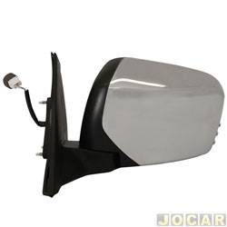 Retrovisor externo - importado - <b>Mitsubishi Pajero Full 4X4-AT HPE AWC-R 3.8 V6 gasolina 4P de 2009 at 2014</b> - Pajero Full 2008 at 2014 - eltrico - com aquecedor - para pintar - lado do motorista - cada (unidade) - VM291NBEBHL