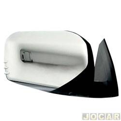 Retrovisor externo - importado - L200 Triton 2007 at 2012 - sem controle - fixo - capa cromada - lado do passageiro - cada (unidade) - 21226