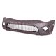 Para-choque dianteiro - Tong Yang - Mitsubishi L-200 Cabine Dupla Triton 4X4 AT 3.5 V6 24V Flex de 2009 at 2012 - L200 Triton 2011 at 2012 - com furo para moldura e com grade - texturizado - cinza - cada (unidade) - 24669