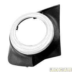 Grade (moldura) lateral do para-choque - importado - <b>Mitsubishi L-200 Cabine Dupla Triton GL 4X2 MT 2.4 Turbo diesel de 2020 at 2021</b> - L200 Triton 2016 at 2020 - Outdoor/Savana 2020 em diante - com furo para milha cinza/prata - dianteiro - lado do passageiro - cada (unidade) - 25294