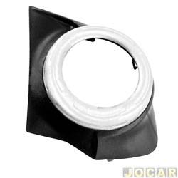 Grade (moldura) lateral do para-choque - importado - <b>Mitsubishi L-200 Cabine Dupla Triton GL 4X2 MT 2.4 Turbo diesel de 2020 at 2021</b> - L200 Triton 2016 at 2020 - Outdoor/Savana 2020 em diante - com furo para milha cinza/prata - dianteiro - lado do motorista - cada (unidade) - 25295