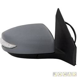 Retrovisor externo - importado - <b>Nissan Sentra SV 2.0 16V cmbio automtico CVT Flex Start 4P de 2014 at 2016</b> - Sentra 2014 em diante - eltrico com pisca - retrtil (Power foldway) - para pintar - lado do passageiro - cada (unidade) - 24296