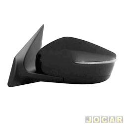 Retrovisor externo - importado - <b>Nissan Versa SV 1.6 16V Flex 4P de 2017 at 2020</b> - Versa 2017 at 2020 - V-Drive 2020 em diante - eltrico com pisca fino - sem aquecedor - para pintar - lado do motorista - cada (unidade) - 28297.