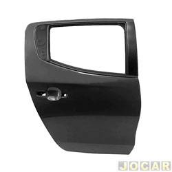 Porta - importado - <b>Mitsubishi L-200 Cabine Dupla Triton GL 4X2 MT 2.4 Turbo diesel de 2020 at 2021</b> - L200 Triton 2015 at 2019 - Outdoor/Savana 2020 em diante - para pintar - traseira - lado do passageiro - cada (unidade) - 29598