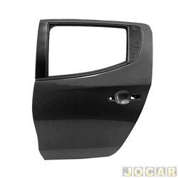 Porta - importado - <b>Mitsubishi L-200 Cabine Dupla Triton GL 4X2 MT 2.4 Turbo diesel de 2020 at 2021</b> - L200 Triton 2015 at 2019 - Outdoor/Savana 2020 em diante - para pintar - traseira - lado do motorista - cada (unidade) - 29597