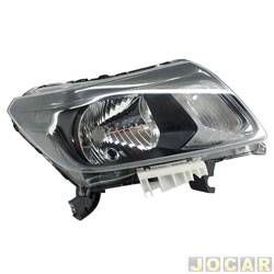 Farol principal - TYC - Frontier Attack 2018 at 2022 - regulagem manual - sem LED - black - lado do passageiro - cada (unidade) - 30240