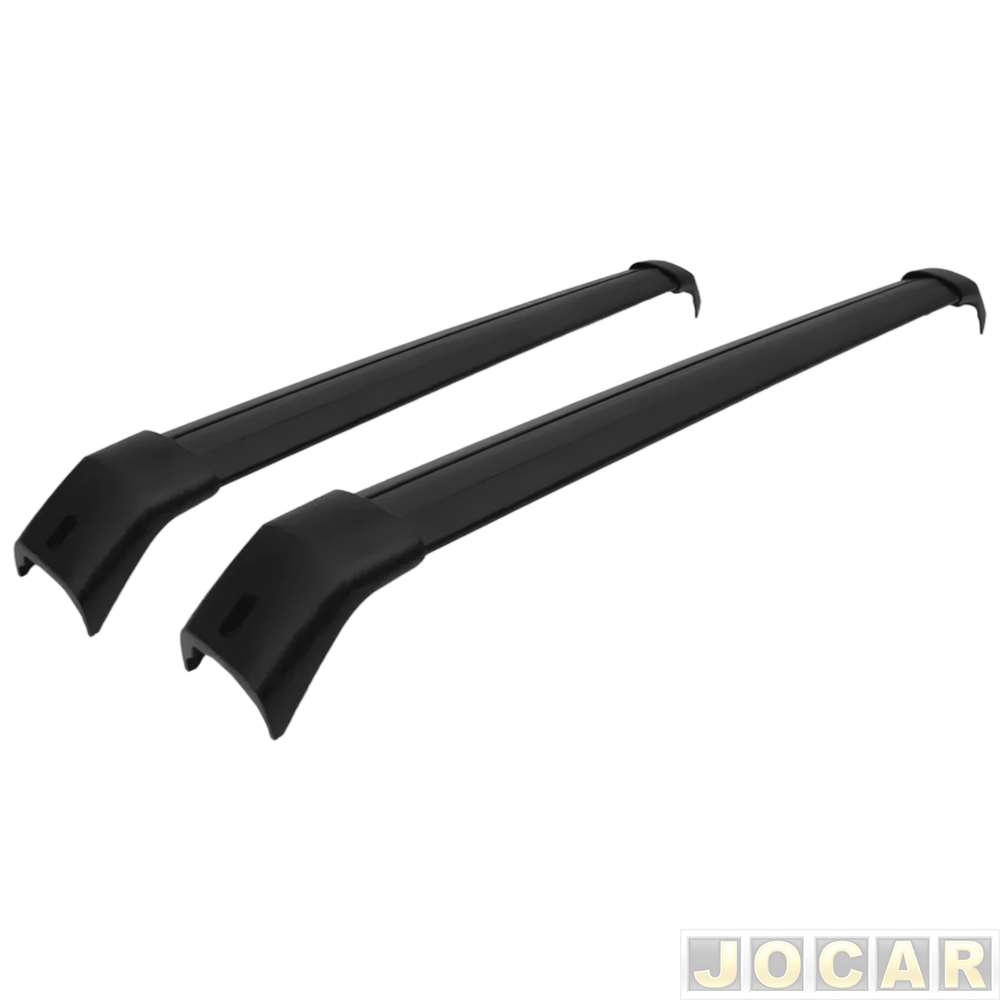 Travessa para rack de teto longitudinal - Projecar - Kicks 2016 em diante - larga - alumínio - preto - par - NS-1109