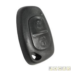 Capa de acionamento da chave - Clio 1999 até 2012 - para dois botões - preta - cada (unidade)