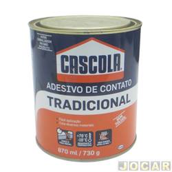 Cola - Cascola - para borracha - 730g - lata grande 1/4 - uso geral - cada (unidade) - 369