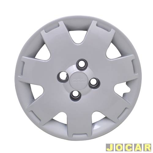 Calota aro 14 Volkswagen - Grid - Gol/Parati/Saveiro - 2006 até 2008 - descrição detalhada - prata - cada (unidade) - 061CA-PTA-U