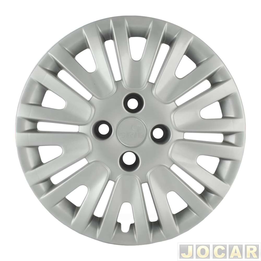 Calota aro 14 Volkswagen - Grid - Gol/Voyage/Saveiro G5 2009 até 2012 - modelo power - de parafuso - leia a descrição detalhada - prata - cada (uni...
