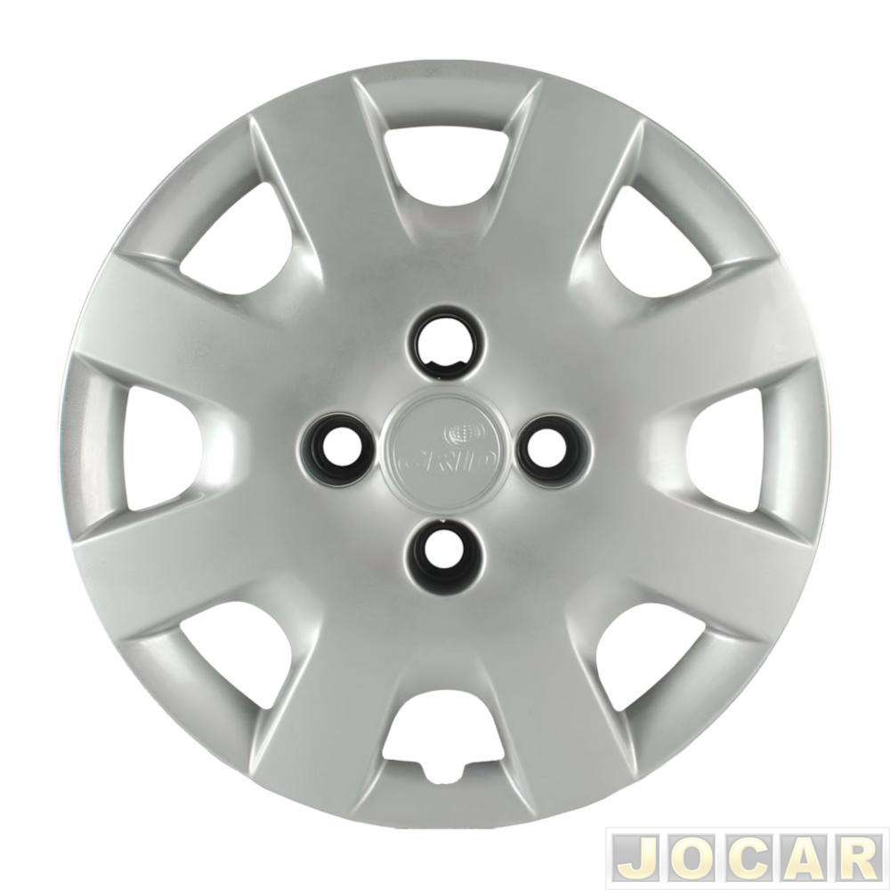 Calota aro 13 Volkswagen - Grid - Gol G5 1.0 - 2009 em diante - prata - cada (unidade) - 008CA-PTA-U