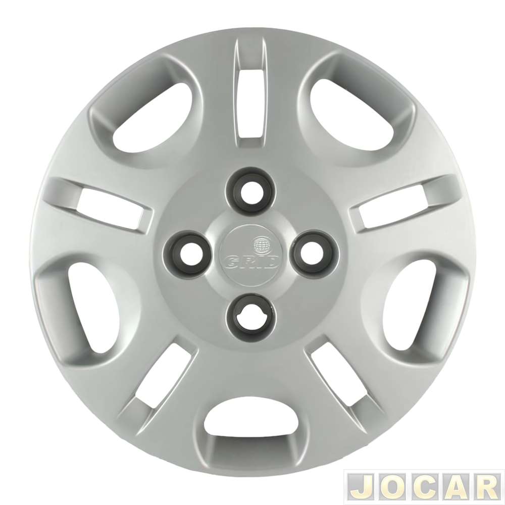 Calota aro 13 Fiat - Grid - Uno Mille Economy 2008 - prata - cada (unidade) - 071CB-PTA-U