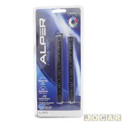 Adesivo com LEDs - Alper - Strip - fita com 15 cm - 12V - luz azul - par - 24604