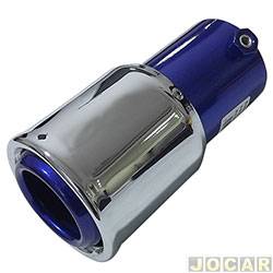 Tubo do escape - Sparauto - Sparta - reta - cromada/azul - 2 - cada (unidade) - 6002