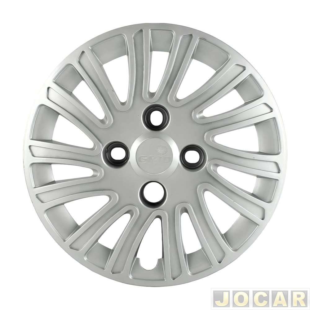 Calota aro 14 Fiat - Grid - Grand Siena 2012 até 2021 - leia descrição detalhada - fixada com parafuso - prata - cada (unidade) - 093CB-PTA-U