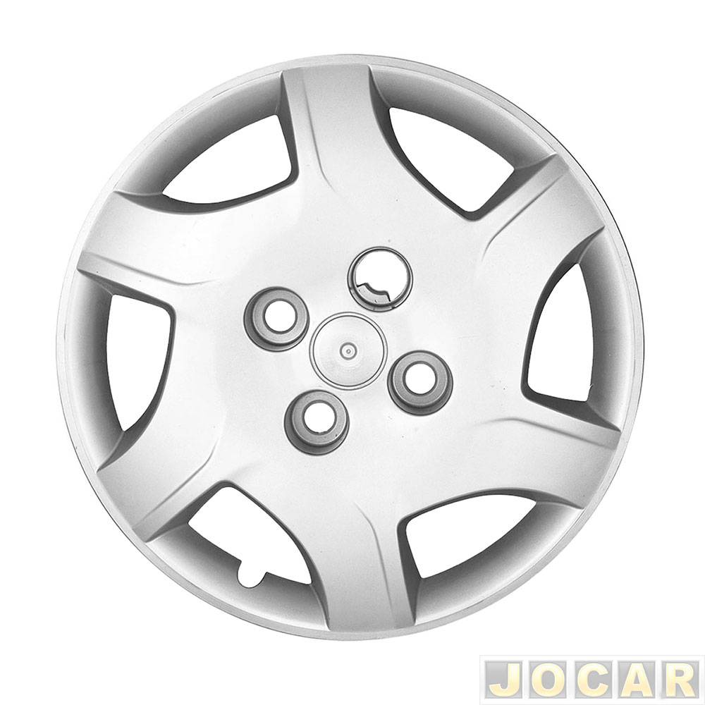 Calota aro 13 Chevrolet - Grid - Celta 2012 até 2015 - prata - cada (unidade) - 042CB-PTA-U