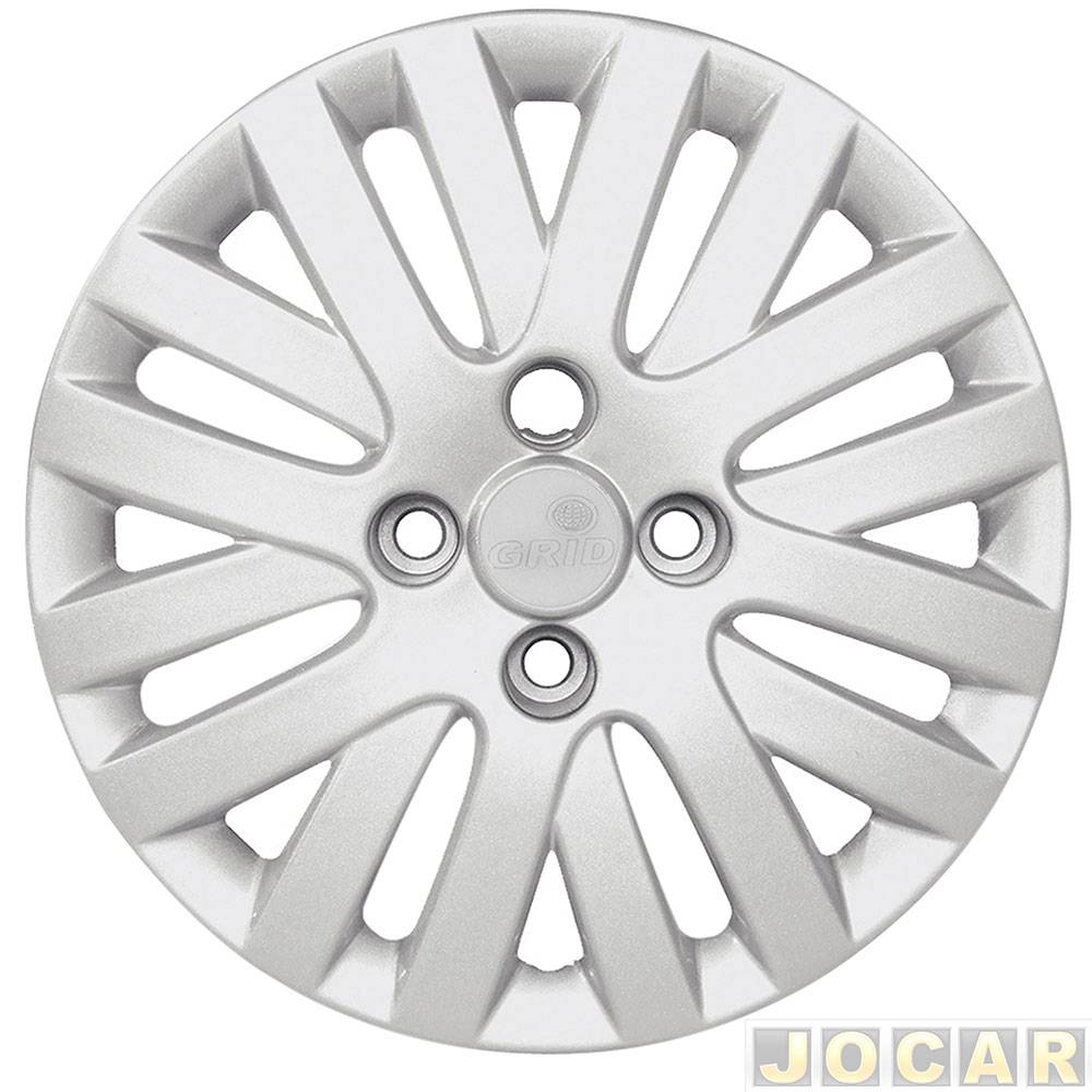 Calota aro 13 Volkswagen - Grid - Gol G5 Trend 2009 - prata - cada (unidade) - 082CA-PTA-U