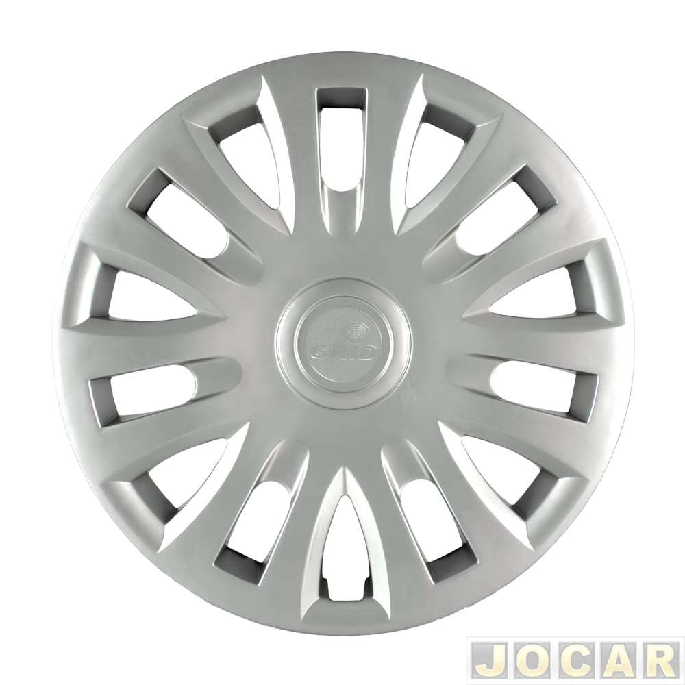 Calota aro 14 Citroen - Grid - C3 2003 até 2012 - de encaixe - prata - cada (unidade) - 083AR-PTA-U