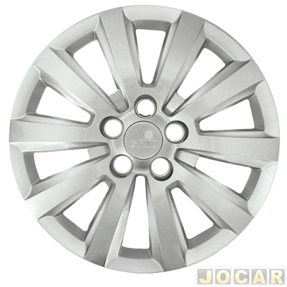Calota aro 14 Volkswagen - Grid - Polo 2014 em diante - Fox 2009 até 2014 - prata - cada (unidade) - 121CP-PTA-U