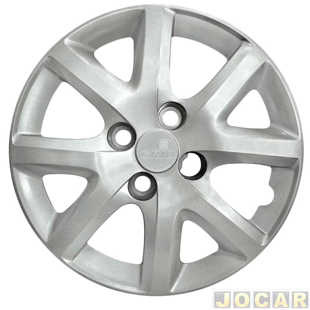 Calota aro 13 Fiat - Grid - Siena 2014 em diante - prata - cada (unidade) - 159CB-PTA-U