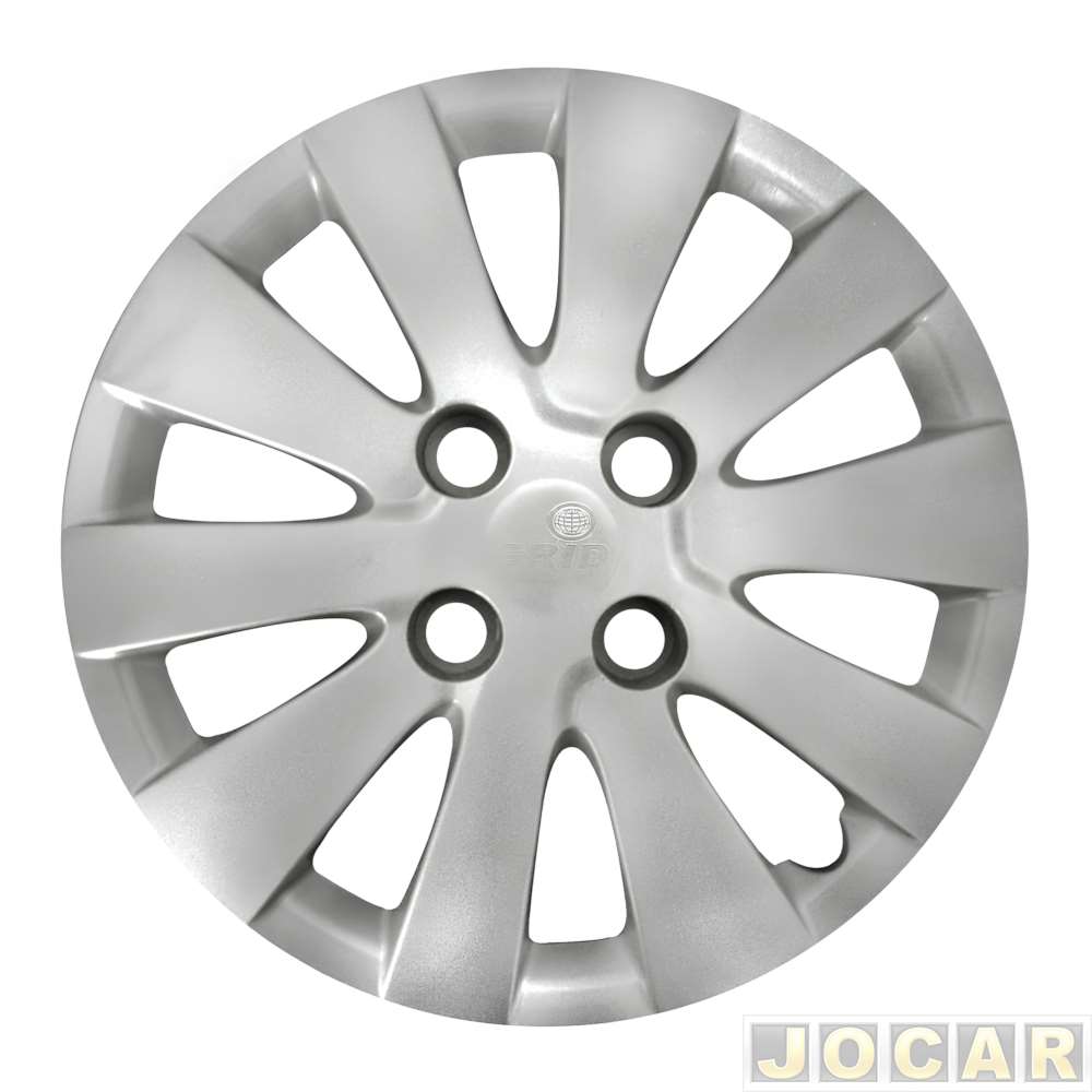 Calota aro 14 Hyundai - Grid - HB20 2012 em diante - cubo baixo - prata - cada (unidade) - 185CB-PTA-U
