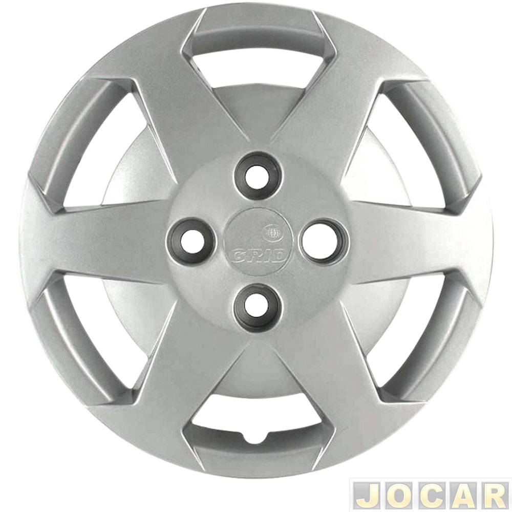 Calota aro 13 Chevrolet - Grid - Meriva 2002 até 2012 - prata - cada (unidade) - 182CB-PTA-U