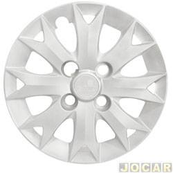 Calota aro 13 Fiat - Grid - <b>Fiat Palio Hatch EX 1.0 8V Flex 2P de 2005 at 2007</b> - Palio 2001 em diante somente motor fire - branca - cada (unidade) - 158CB-CHR-U