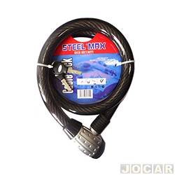 Cabo para trancar estepe e motos - com chave multiponto - 1200mts - 20mm - cada (unidade)