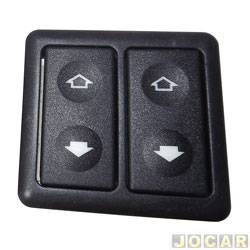 Interruptor do vidro - alternativo - <b>Honda Civic Sedan LXR-AT 2.0 16V Flex 4P de 2012 at 2016</b> - Civic 2012 at 2016 - universal - duplo - cada (unidade)
