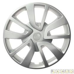 Calota aro 14 Renault - Grid - <b>Renault Logan Expression 1.6 8V Hi-Power cmbio EasyR Flex de 2014 at 2017</b> - Sandero/Logan 2014 em diante - encaixe - cada (unidade) - 870AR-PTA-U