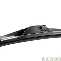 Palheta do limpador do para-brisa - Trico - <b>Fiat Grand Siena Essence 1.6 16V Flex de 2012 at 2021</b> - Gol/Voyage/Saveiro 2013 at 2016 - modelo G6 - Palio/Grand Siena 2012 at 2021 - Force 16 - universal - preta - lado do passageiro - cada (unidade) - TF16