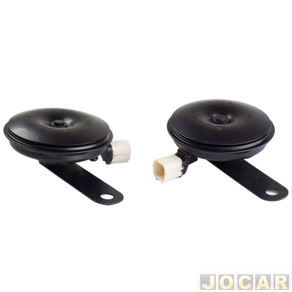 Buzina automotiva - VTO Automotivos - Civic/Fit/City/CR-V 2007 até 2021 - importada modelo paquerinha (bi-bi) - 12V 75mm - jogo - VTO-218