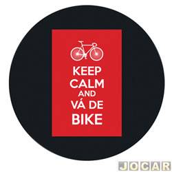 Capa de estepe - Comix Acessrios - EcoSport/CrossFox/AirCross 2010 at 2015/Spin - Keep Calm V de Bike - cada (unidade) - CC569