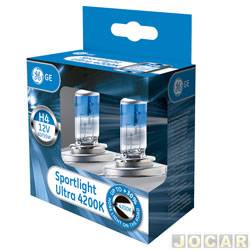 Kit lâmpada do farol - GE (General Electric) - H4 Sportlight Ultra 12V - 30%+luz e luz mais branca 4200K - kit - 50440SBU