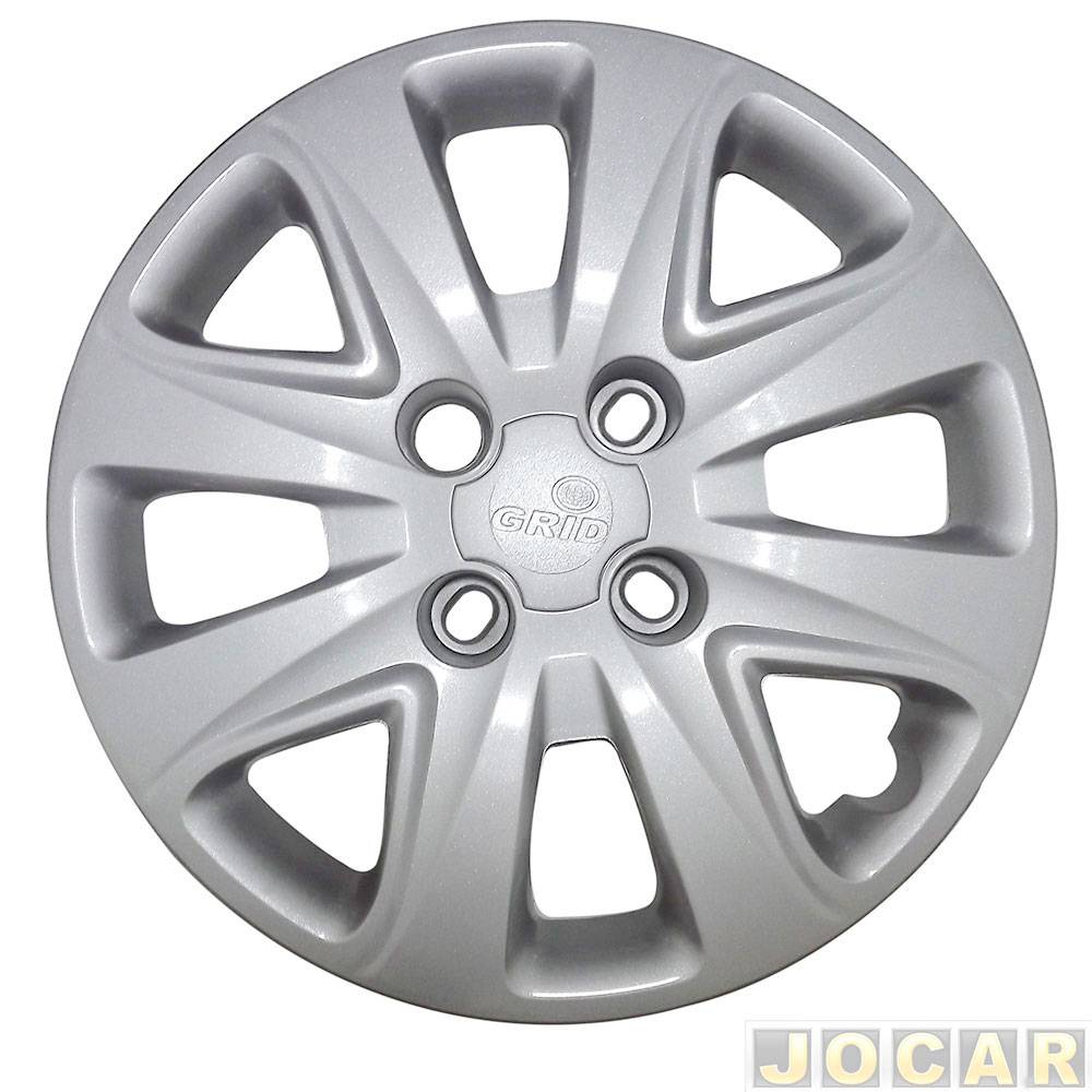Calota aro 14 Ford - Grid - Ka/Ka+ 2014 até 2016 - prata - cada (unidade) - 340CB-PTA-U