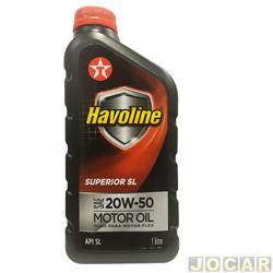 Óleo do motor - Havoline (Texaco) - Motor Oil Superior - SAE 20W-50 SL - 1L - cada (unidade) - 706412