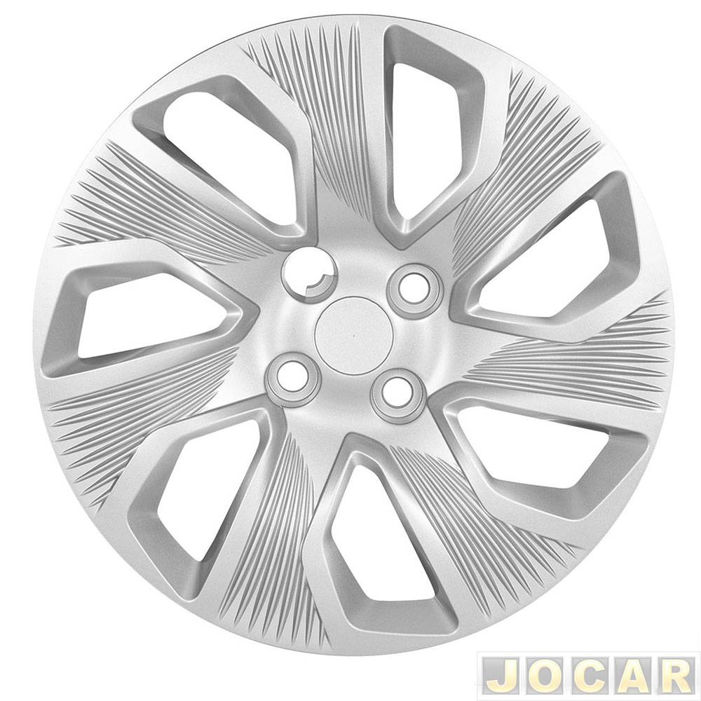 Calota aro 14 Fiat - Grid - Grand Siena 2014 até 2015 - prata - cada (unidade) - 212CB-PTA-U