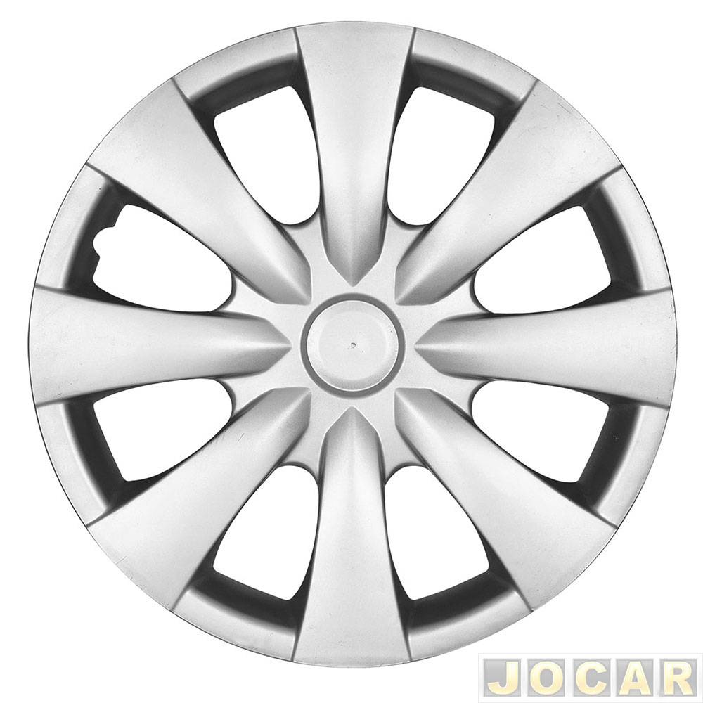 Calota aro 15 Toyota - Grid - Corolla 2010 - prata - cada (unidade) - 460AR-PTA-U