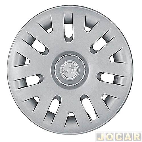 Calota aro 13 Volkswagen - Grid - Polo 2002 até 2005 - encaixe - prata - cada (unidade) - 102AR-PTA-U