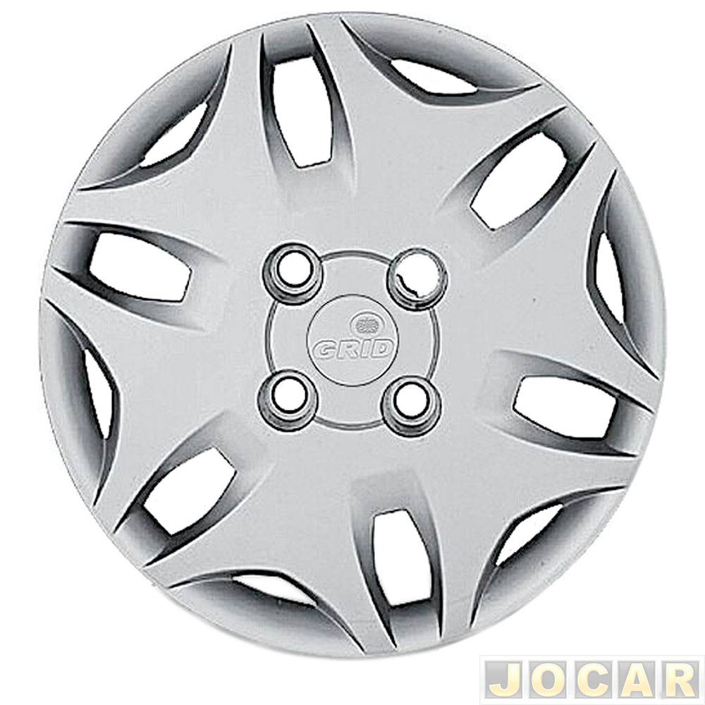 Calota aro 13 Ford - Grid - Ka 2014 até 2018 - prata - cada (unidade) - 179CB-PTA-U