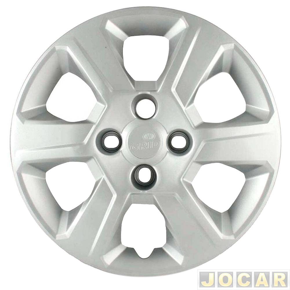 Calota aro 14 Chevrolet - Grid - Montana 2011 até 2021 - cubo baixo - prata - cada (unidade) - 370CB-PTA-U
