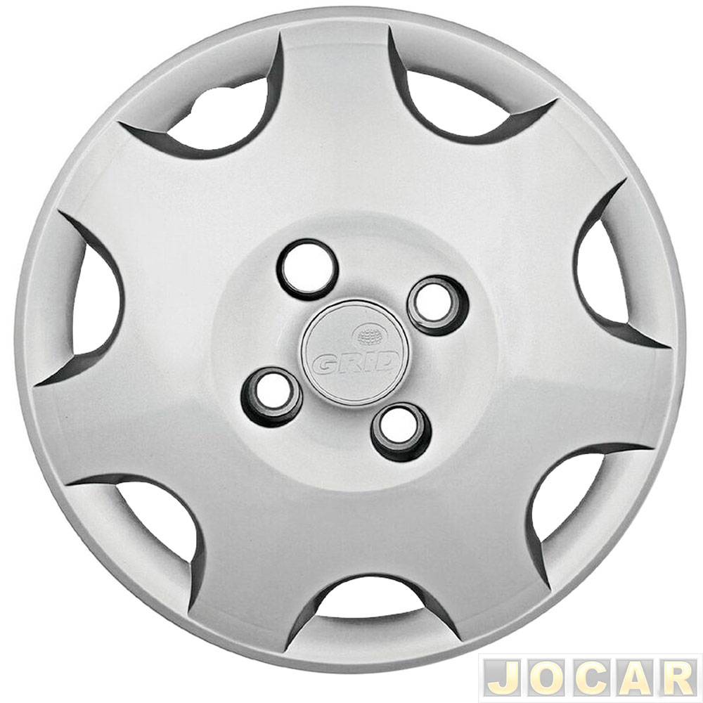 Calota aro 13 Chevrolet - Grid - Celta 2000 até 2006 - prata - cada (unidade) - 118CB-PTA-U