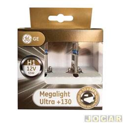 Kit lâmpada do farol - GE (General Electric) - H1 Megalight ultra 12V - 130% mais luz - kit - 50310 XNU