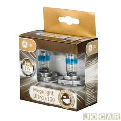 Kit lâmpada do farol - GE (General Electric) - H4 Megalight ultra 12V - 130% mais luz - kit - 50440 XNU
