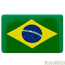 Emblema universal - Emblemax - Bandeira - Brasil - resinado - 80x54mm - cada (unidade) - R0401