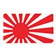 Emblema universal - Emblemax - Bandeiras - Japo - resinado - 80x54mm - cada (unidade) - R0406