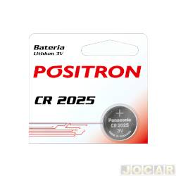 Bateria - Pósitron - Lithium 3V - para controle radio - cada (unidade) - CR 2025